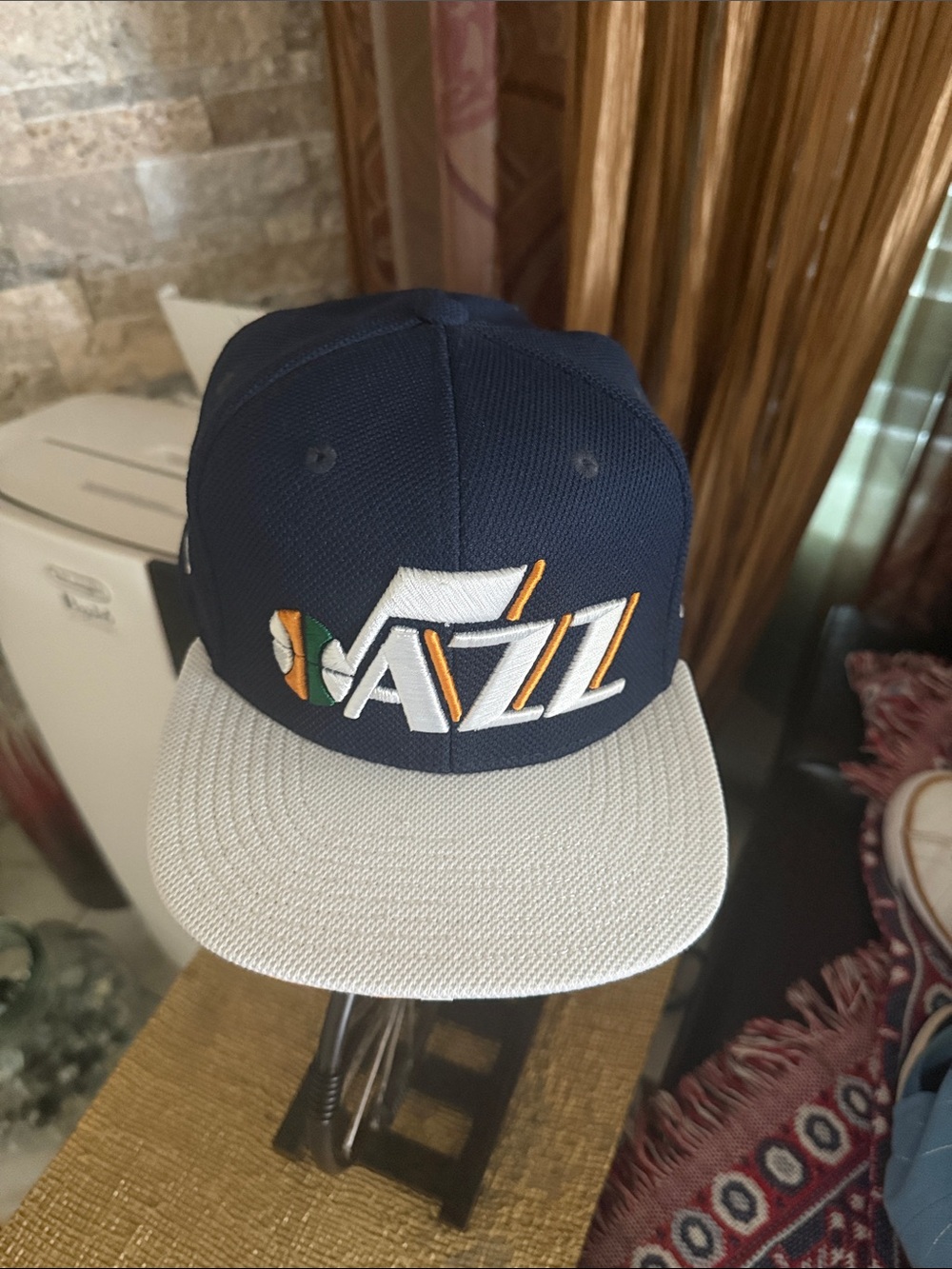 adidas Navy and Gray Utah Jazz Fitted Hat
